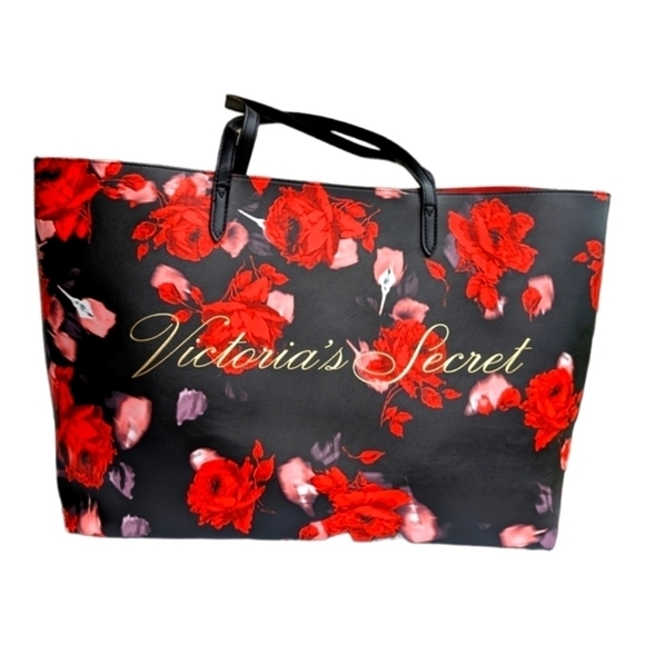 Victoria's Secret Limited Edition 2019 Large Red Floral Rose Tote Bag - Picture 9 of 10